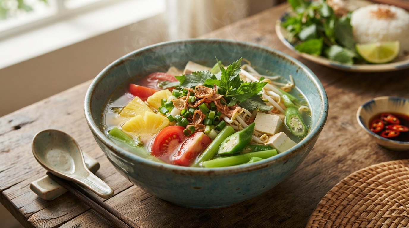 Canh Chua Chay Đậu Hũ Bạc Hà Món Canh Thanh Mát, Giải Nhiệt Ngày Hè