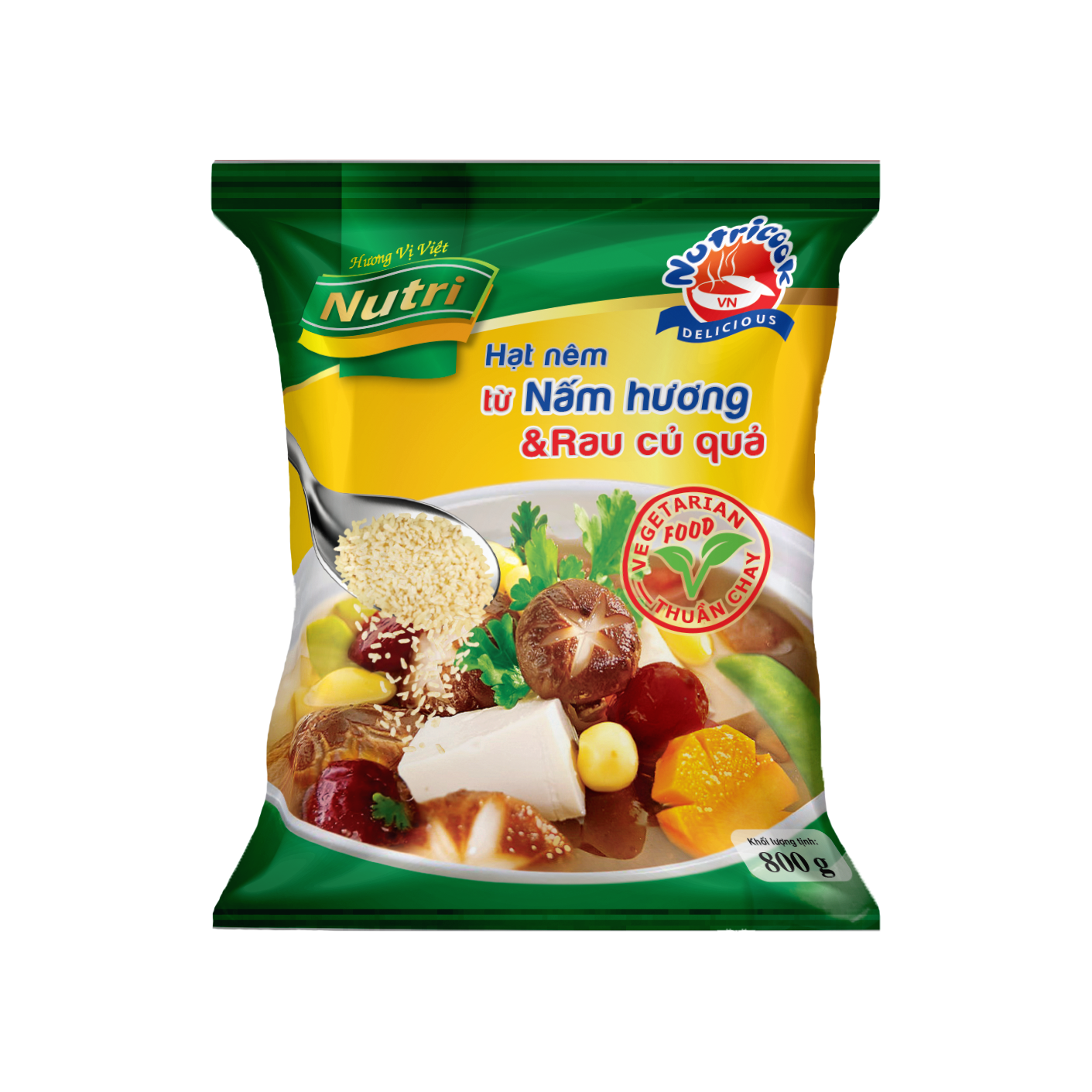 Hạt nêm nấm hương & rau củ 800g
