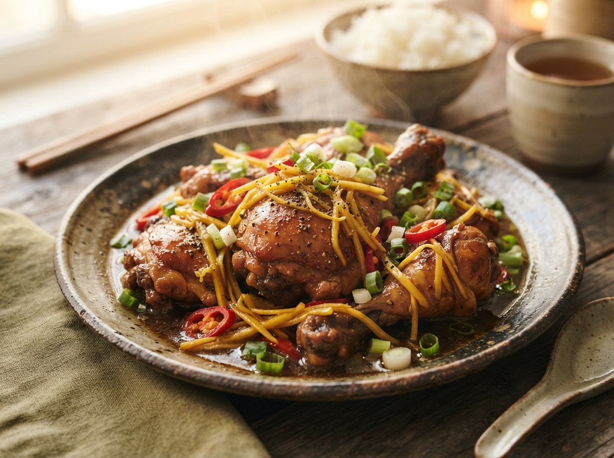 Gà Kho Gừng Ấm Nồng: Món Mặn Đưa Cơm Ngày Se Lạnh